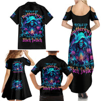 Witch Skull Family Matching Summer Maxi Dress and Hawaiian Shirt I'm A Good Person But Don't Give Me A Reason To Show My Evel Side - Wonder Print Shop