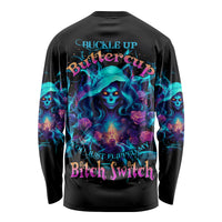 Witch Skull Long Sleeve Shirt I'm A Good Person But Don't Give Me A Reason To Show My Evel Side - Wonder Print Shop