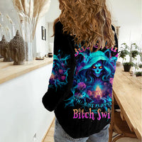 Witch Skull Women Casual Shirt I'm A Good Person But Don't Give Me A Reason To Show My Evel Side - Wonder Print Shop