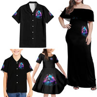 Lady Skull Family Matching Off Shoulder Maxi Dress and Hawaiian Shirt The Good Girl In Me Got Tired Of The Bullshit - Wonder Print Shop
