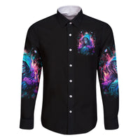 Lady Skull Family Matching Off Shoulder Short Dress and Hawaiian Shirt The Good Girl In Me Got Tired Of The Bullshit - Wonder Print Shop