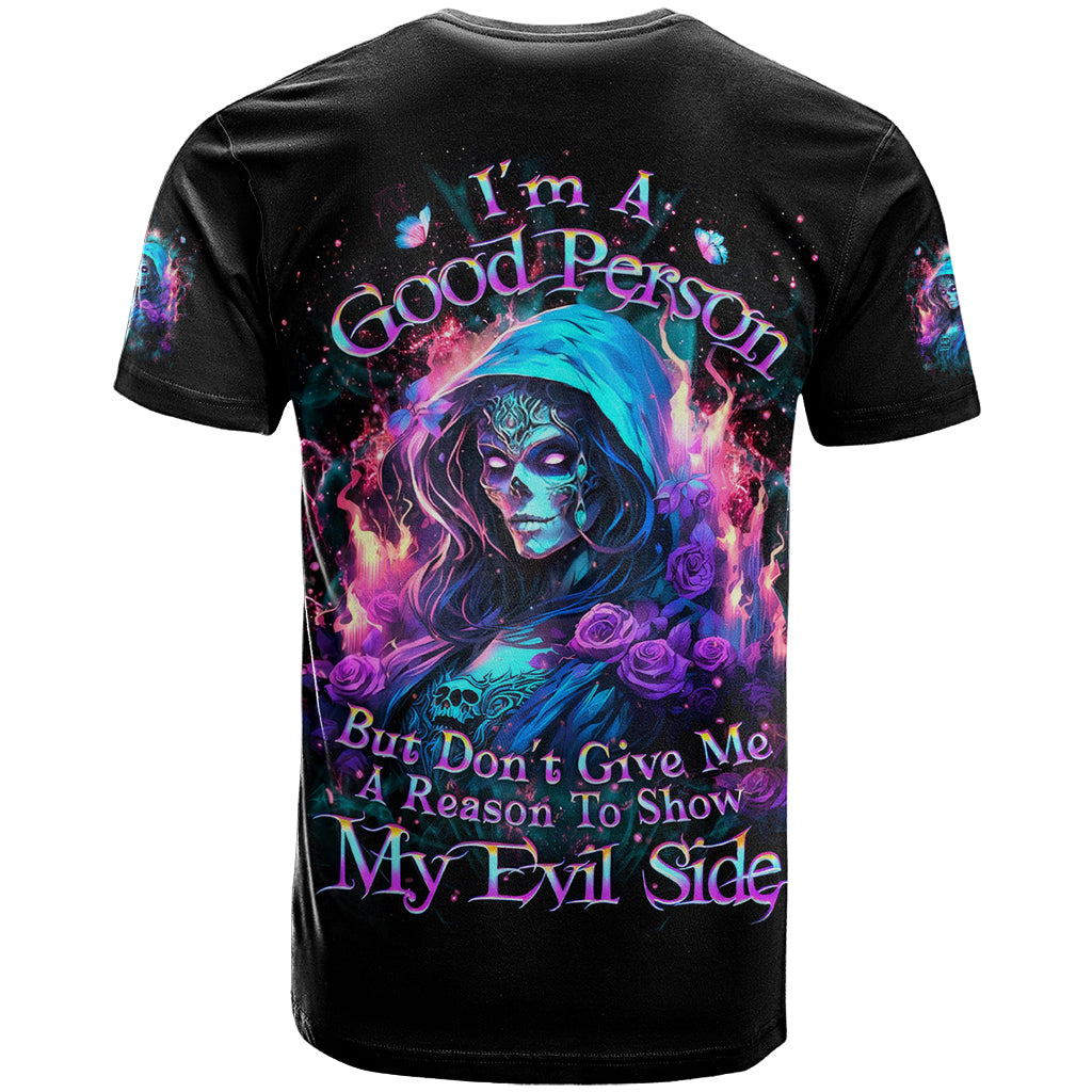 Lady Skull T Shirt The Good Girl In Me Got Tired Of The Bullshit - Wonder Print Shop