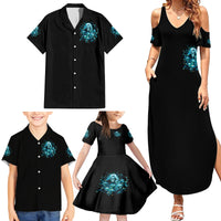 Irsh Girl Skull Family Matching Summer Maxi Dress and Hawaiian Shirt Drink Up Bitch - Wonder Print Shop