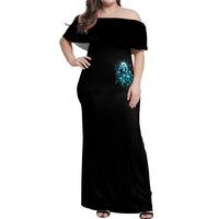 Irsh Girl Skull Off Shoulder Maxi Dress Drink Up Bitch - Wonder Print Shop