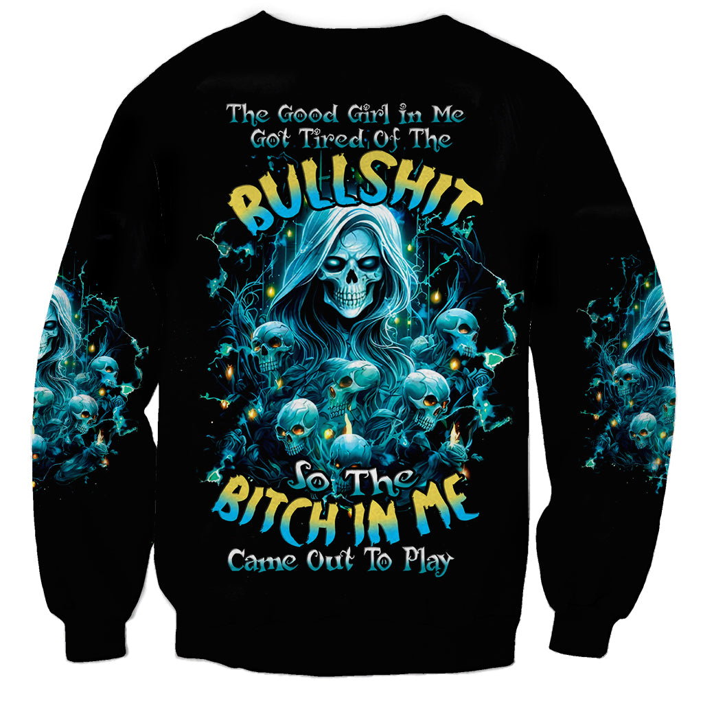 Irsh Girl Skull Sweatshirt Drink Up Bitch - Wonder Print Shop