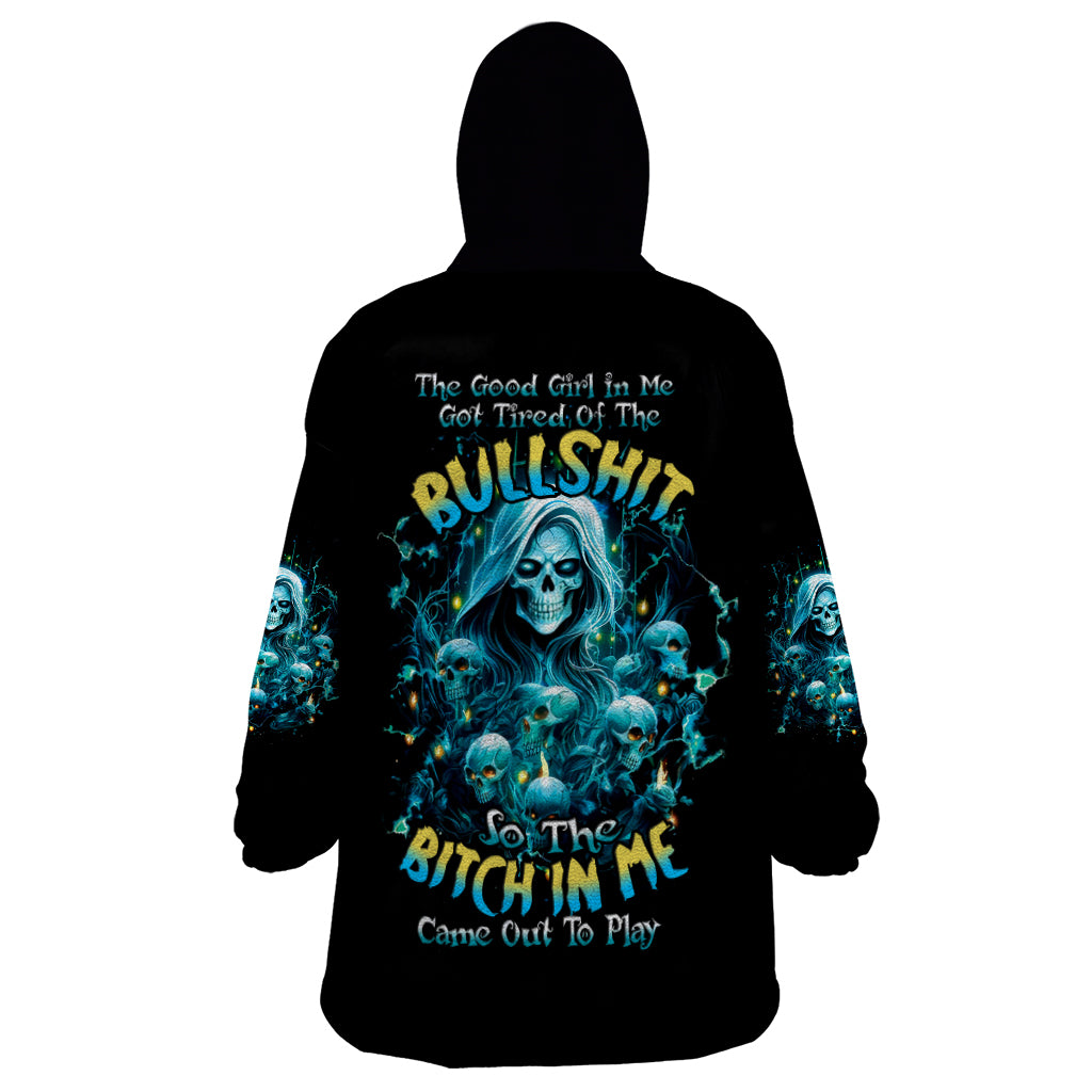 Irsh Girl Skull Wearable Blanket Hoodie Drink Up Bitch - Wonder Print Shop