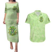 Thunder Skull Couples Matching Puletasi and Hawaiian Shirt I'm Not Anti Social I'm Just Not User Friendly - Wonder Print Shop