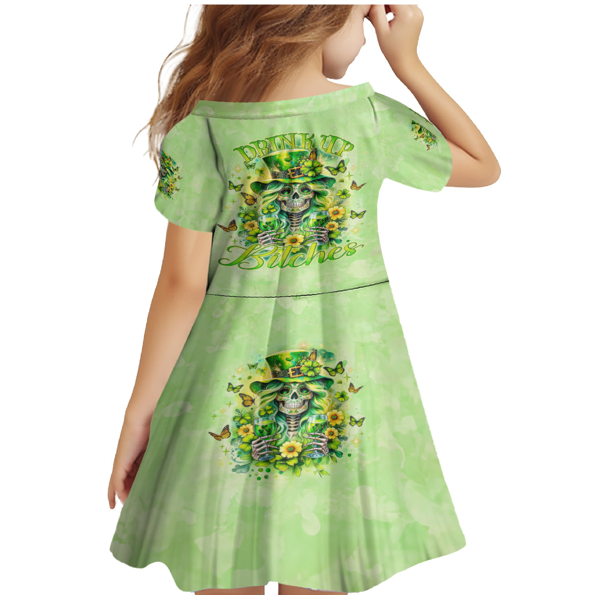 Thunder Skull Family Matching Mermaid Dress and Hawaiian Shirt I'm Not Anti Social I'm Just Not User Friendly - Wonder Print Shop