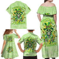 Thunder Skull Family Matching Off Shoulder Maxi Dress and Hawaiian Shirt I'm Not Anti Social I'm Just Not User Friendly - Wonder Print Shop