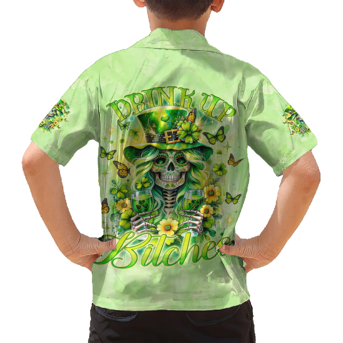 Thunder Skull Family Matching Short Sleeve Bodycon Dress and Hawaiian Shirt I'm Not Anti Social I'm Just Not User Friendly - Wonder Print Shop