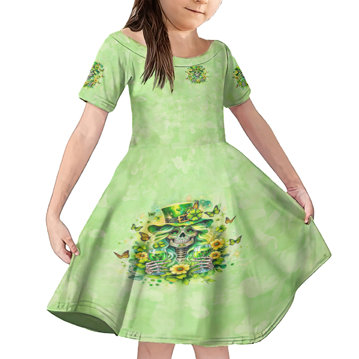 Thunder Skull Kid Short Sleeve Dress I'm Not Anti Social I'm Just Not User Friendly - Wonder Print Shop