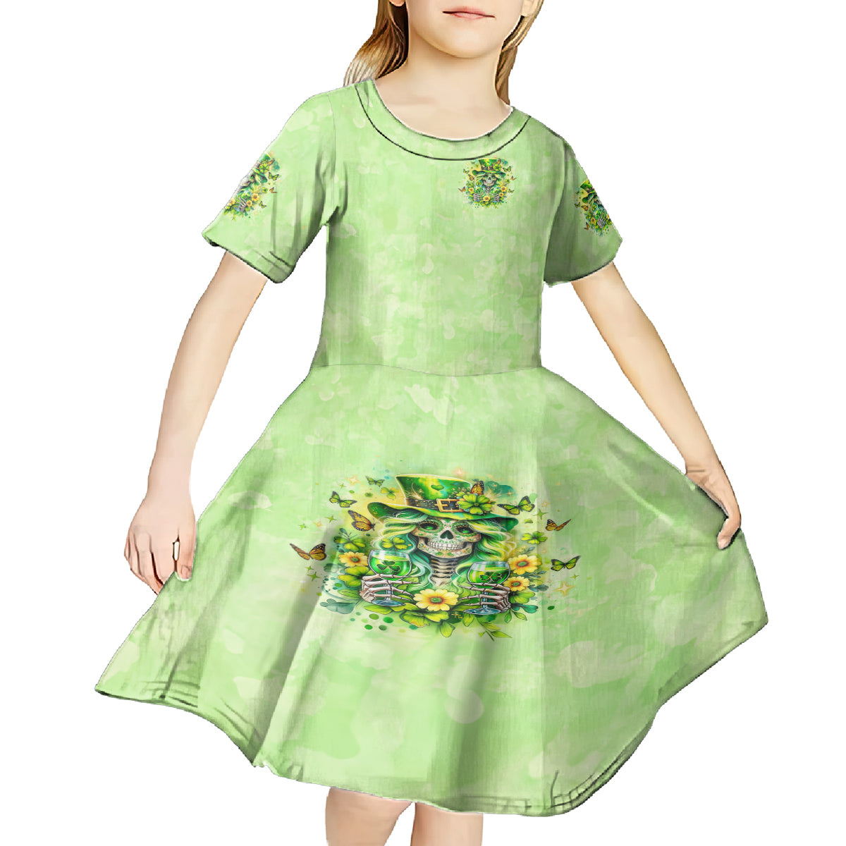 Thunder Skull Kid Short Sleeve Dress I'm Not Anti Social I'm Just Not User Friendly - Wonder Print Shop