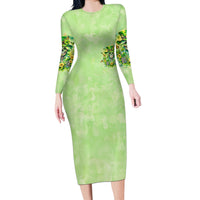 Thunder Skull Long Sleeve Bodycon Dress I'm Not Anti Social I'm Just Not User Friendly - Wonder Print Shop