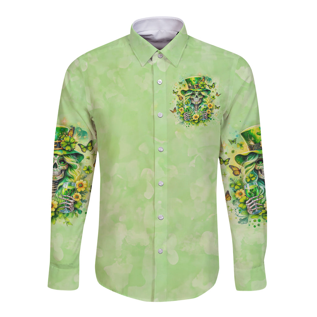 Thunder Skull Long Sleeve Button Shirt I'm Not Anti Social I'm Just Not User Friendly - Wonder Print Shop