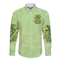 Thunder Skull Long Sleeve Button Shirt I'm Not Anti Social I'm Just Not User Friendly - Wonder Print Shop