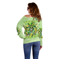 Thunder Skull Off Shoulder Sweater I'm Not Anti Social I'm Just Not User Friendly - Wonder Print Shop