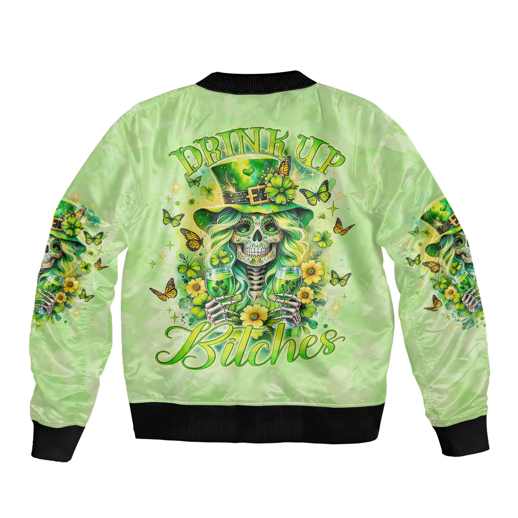 Thunder Skull Sleeve Zip Bomber Jacket I'm Not Anti Social I'm Just Not User Friendly - Wonder Print Shop