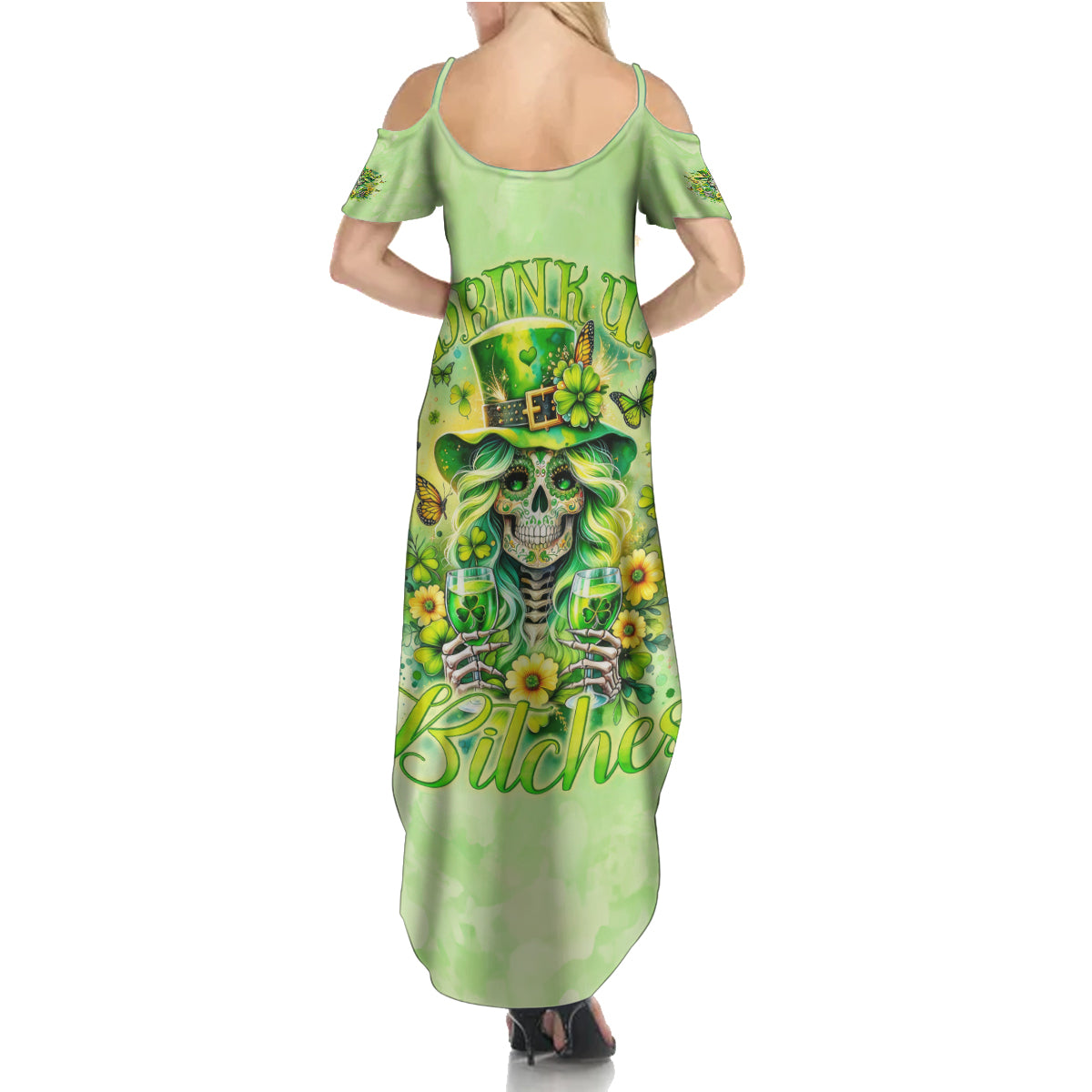 Thunder Skull Summer Maxi Dress I'm Not Anti Social I'm Just Not User Friendly - Wonder Print Shop