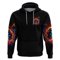 Flame Skull Hoodie Heaven Don't Want Me And Hell's Afraid I'll Take Over - Wonder Print Shop