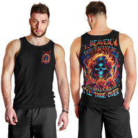 Flame Skull Men Tank Top Heaven Don't Want Me And Hell's Afraid I'll Take Over - Wonder Print Shop