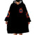 Flame Skull Wearable Blanket Hoodie Heaven Don't Want Me And Hell's Afraid I'll Take Over - Wonder Print Shop