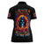 Flame Skull Women Polo Shirt Heaven Don't Want Me And Hell's Afraid I'll Take Over - Wonder Print Shop