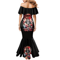 Rose Skull Mermaid Dress Like Me Or Not I Don't Give A Flying Fuck - Wonder Print Shop