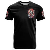 Rose Skull T Shirt Like Me Or Not I Don't Give A Flying Fuck - Wonder Print Shop