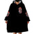Rose Skull Wearable Blanket Hoodie Like Me Or Not I Don't Give A Flying Fuck - Wonder Print Shop