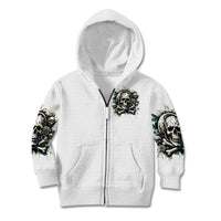 Black Skull Kid Hoodie Hello Darkness My Old Friend - Wonder Print Shop