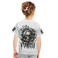 Black Skull Kid T Shirt Hello Darkness My Old Friend - Wonder Print Shop
