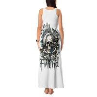 Black Skull Tank Maxi Dress Hello Darkness My Old Friend - Wonder Print Shop