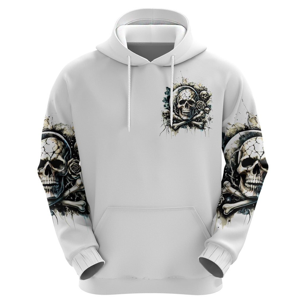 Black Skull Zip Hoodie Hello Darkness My Old Friend - Wonder Print Shop