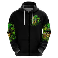 Irish Skull Hoodie The Devil Whispered To Me I'm Coming For You I Whisper Back Bring Beer - Wonder Print Shop