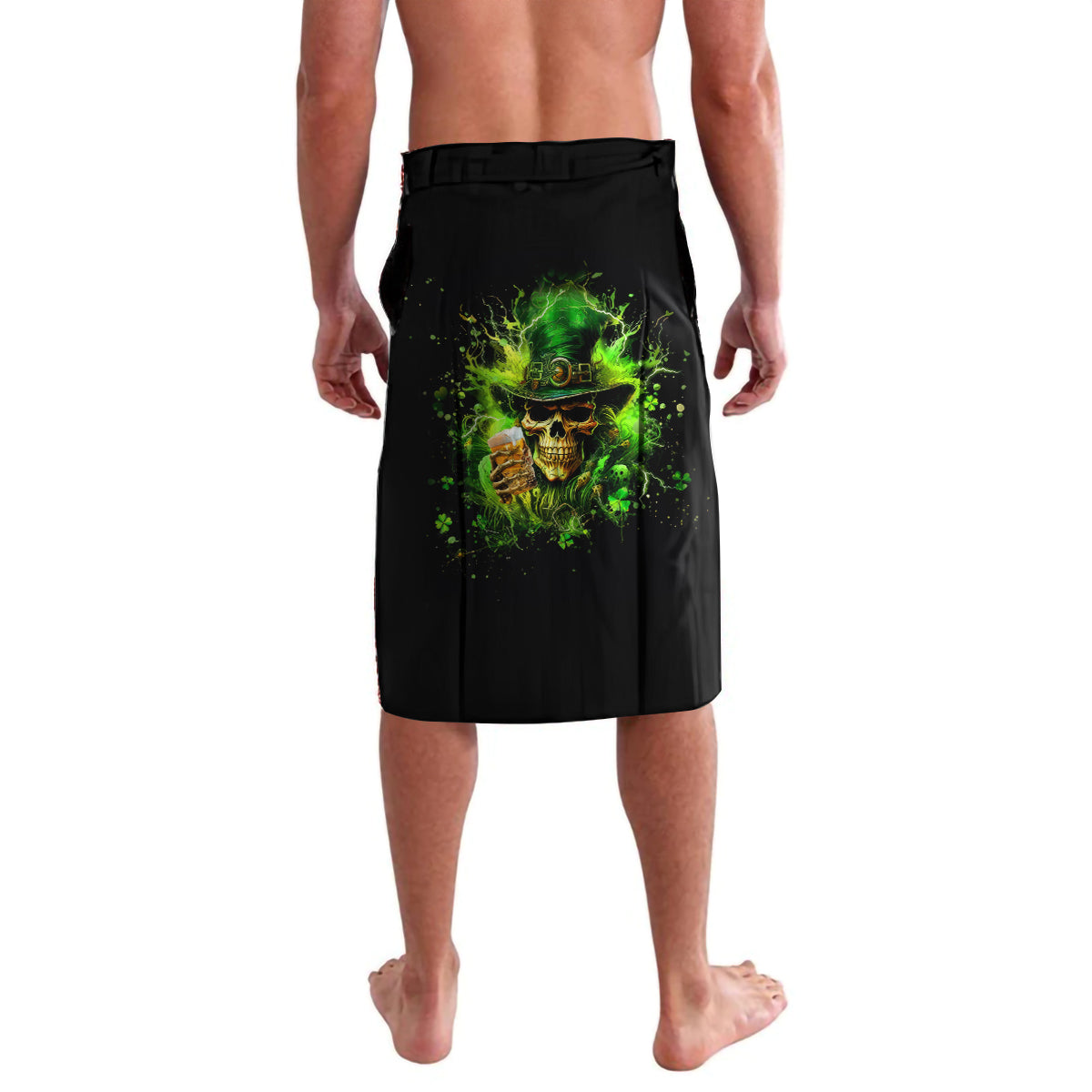 Irish Skull Lavalava The Devil Whispered To Me I'm Coming For You I Whisper Back Bring Beer - Wonder Print Shop