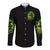 Irish Skull Long Sleeve Button Shirt The Devil Whispered To Me I'm Coming For You I Whisper Back Bring Beer - Wonder Print Shop