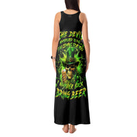 Irish Skull Tank Maxi Dress The Devil Whispered To Me I'm Coming For You I Whisper Back Bring Beer - Wonder Print Shop