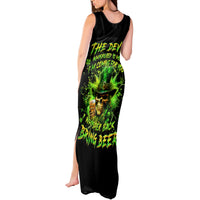 Irish Skull Tank Maxi Dress The Devil Whispered To Me I'm Coming For You I Whisper Back Bring Beer - Wonder Print Shop