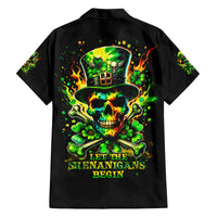 Irish Skull Family Matching Long Sleeve Bodycon Dress and Hawaiian Shirt Let The Shenanigans Begin - Wonder Print Shop