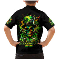Irish Skull Family Matching Mermaid Dress and Hawaiian Shirt Let The Shenanigans Begin - Wonder Print Shop