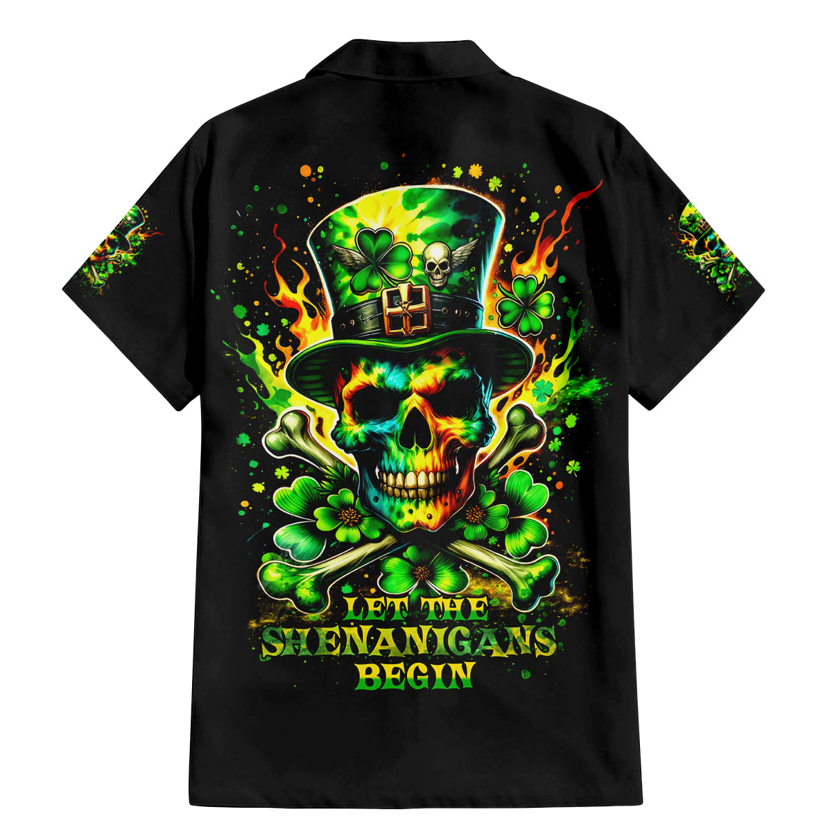 Irish Skull Family Matching Mermaid Dress and Hawaiian Shirt Let The Shenanigans Begin - Wonder Print Shop