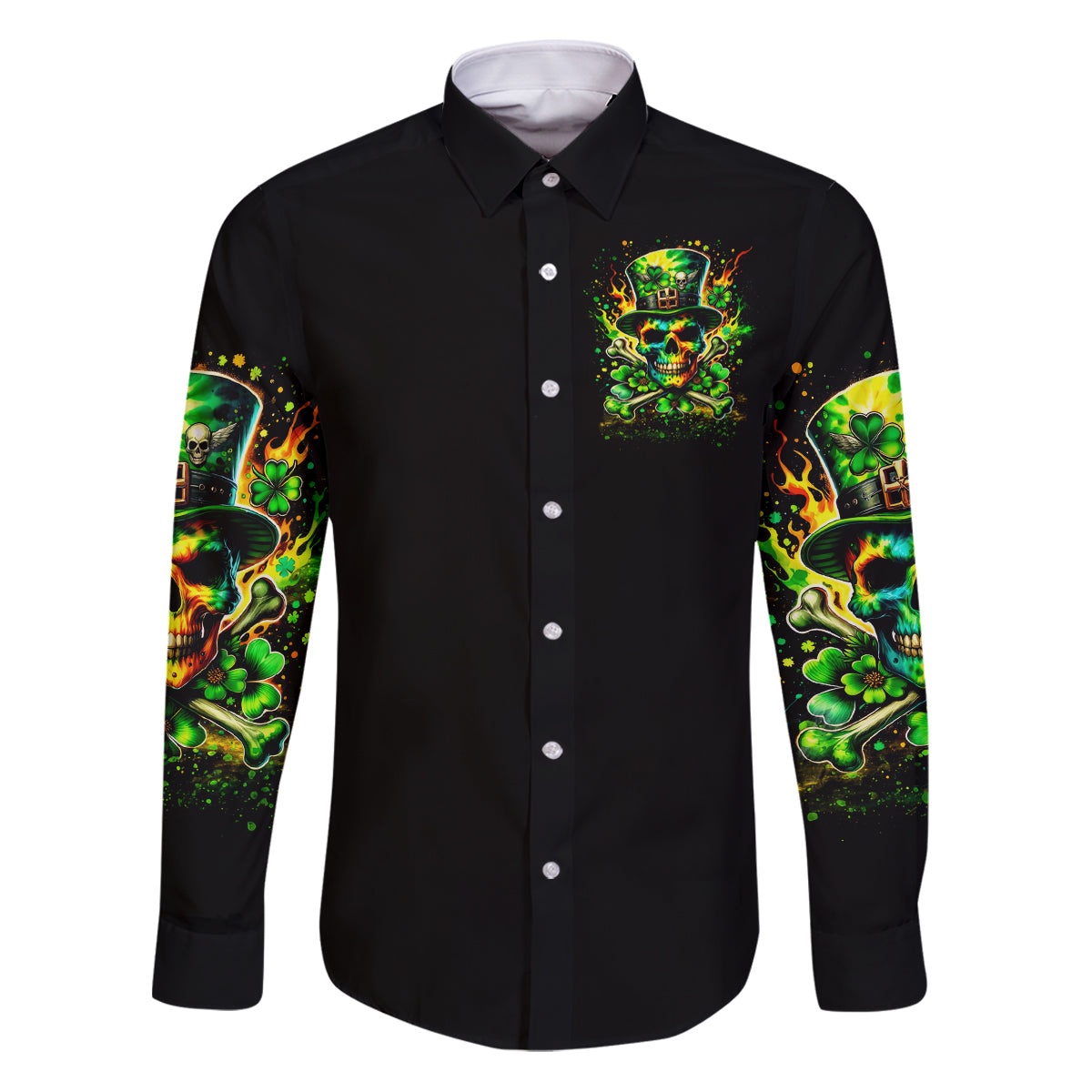 Irish Skull Family Matching Puletasi and Hawaiian Shirt Let The Shenanigans Begin - Wonder Print Shop