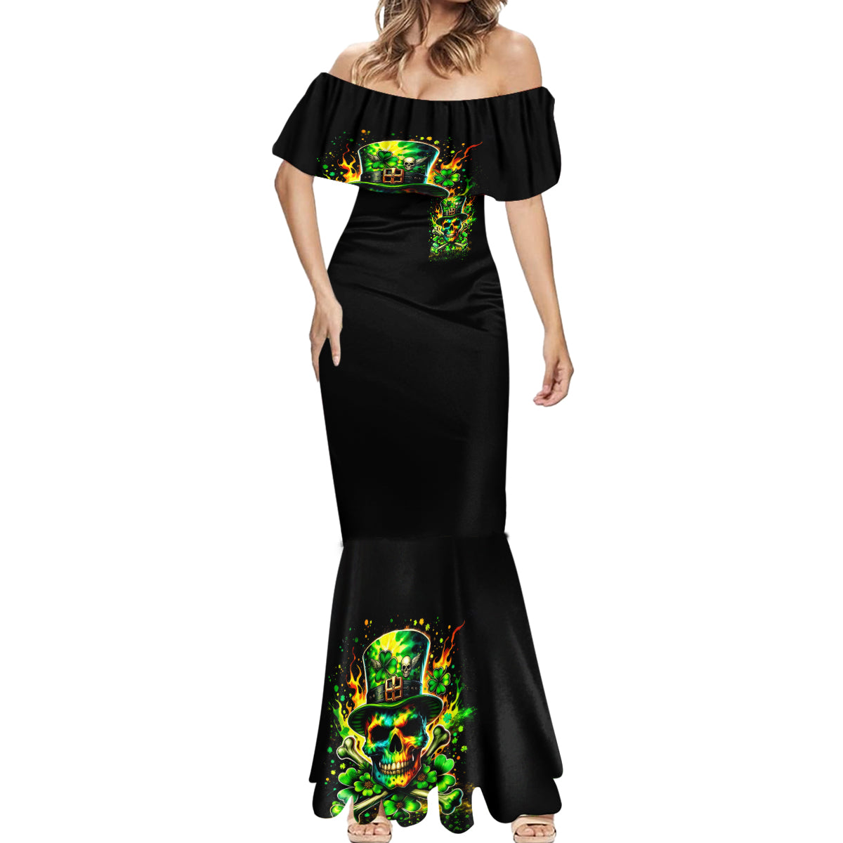 Irish Skull Mermaid Dress Let The Shenanigans Begin - Wonder Print Shop