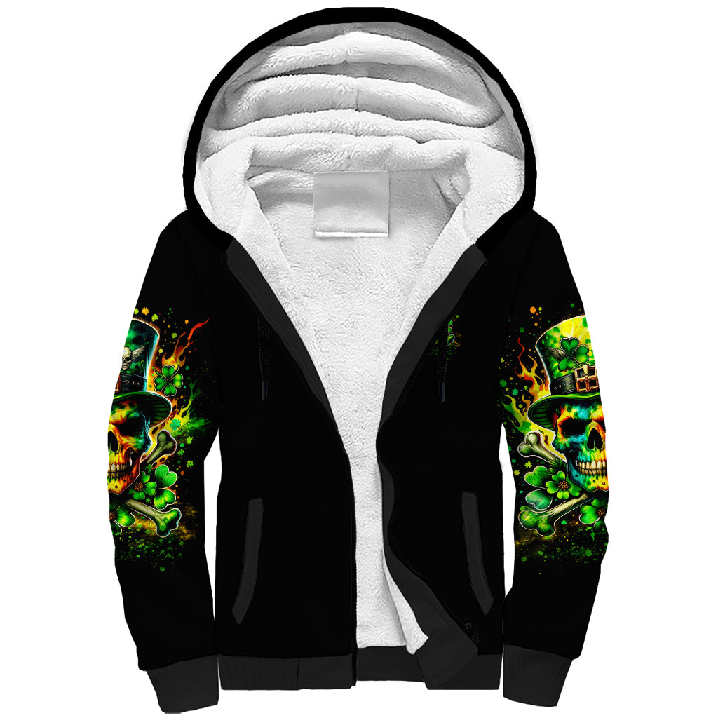 Irish Skull Sherpa Hoodie Let The Shenanigans Begin - Wonder Print Shop