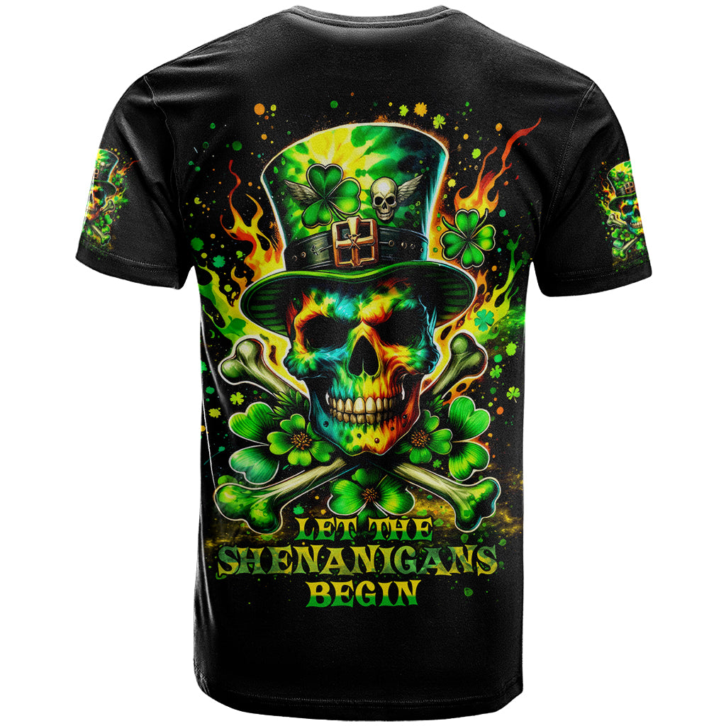 Irish Skull T Shirt Let The Shenanigans Begin - Wonder Print Shop