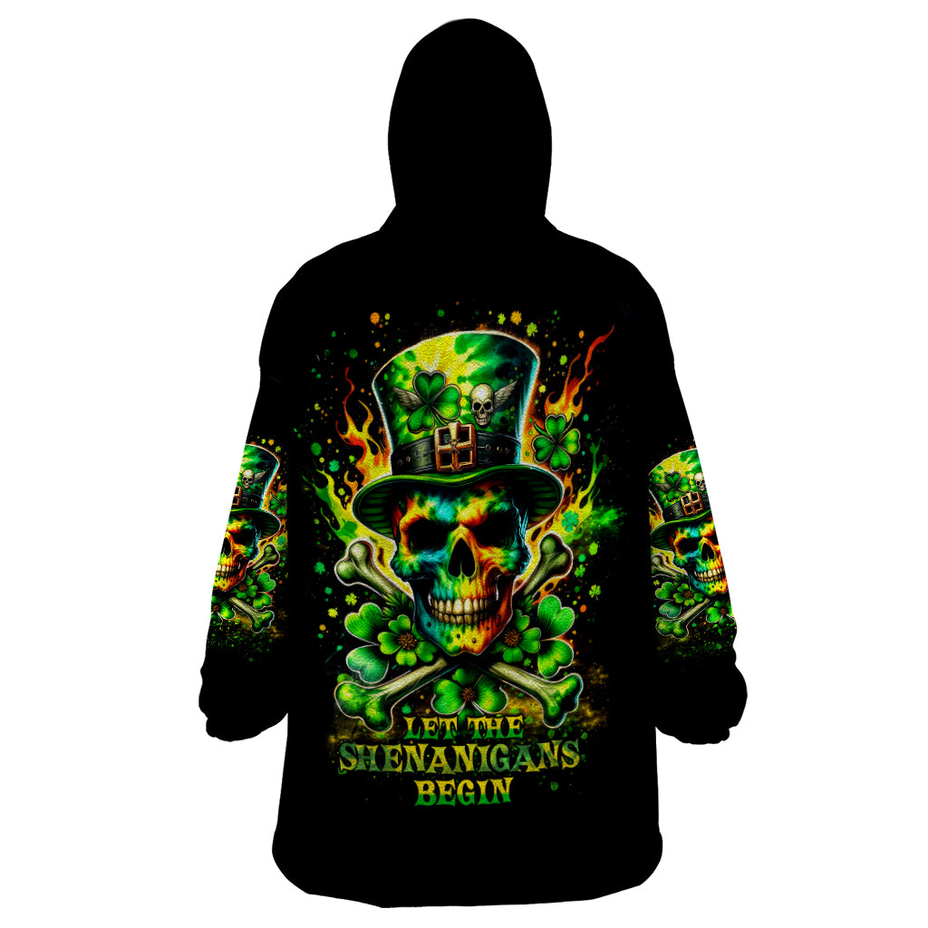 Irish Skull Wearable Blanket Hoodie Let The Shenanigans Begin - Wonder Print Shop