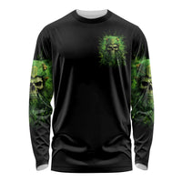 Viking Skull Long Sleeve Shirt If Your Path Demnads You Walk Through Hell Walk As If You Own The Place - Wonder Print Shop