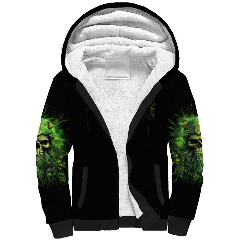 Viking Skull Sherpa Hoodie If Your Path Demnads You Walk Through Hell Walk As If You Own The Place - Wonder Print Shop