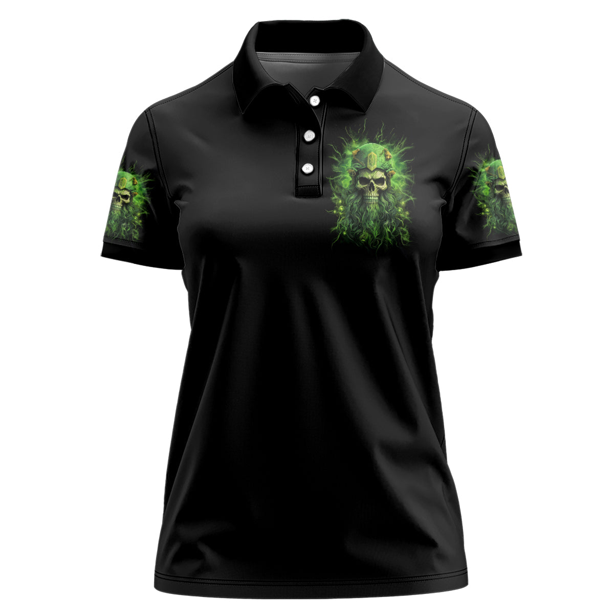 Viking Skull Women Polo Shirt If Your Path Demnads You Walk Through Hell Walk As If You Own The Place - Wonder Print Shop