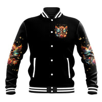 Fairy Skull Baseball Jacket Don't Fuck With Me I Fuck Back - Wonder Print Shop